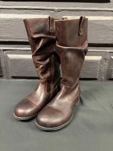 BIRKENSTOCK Sarnia High Slouch Boot Espresso Brown Leather Sz 39 US 8-8.5 - Picture 1 of 10