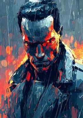 2024 THE TERMINATOR ARNOLD S.  1/1 ART SKETCH CARD ARTIST SIGNED - Image 1 of 2