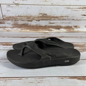 Sandalias Oofos Unisex Negras Chanclas Originales Para Hombre Talla 13 Estilo 1000 - Usadas - Imagen 1 de 9
