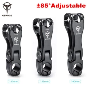 GEWAGE 31.8mm 28.6mm MTB Road Bike Adjustable Handlebar Stem Bicycle Riser Stem - Picture 1 of 17