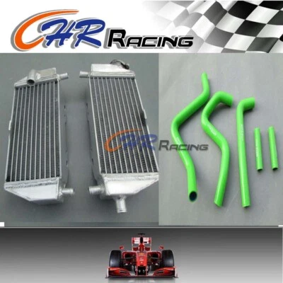For Kawasaki KX125 KX250 1994-2002 1995 1996 1997 Aluminum Radiator+Hose GREEN - Image 1 of 4