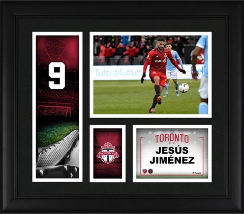Jesus Jimenez Toronto FC Framed 15" x 17" Player Core Collage Cover