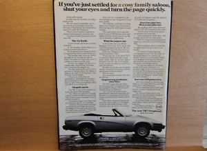 Original 1980 TRIUMPH TR7 DROPHEAD CABRIOLET ad frame-ready wall-art flat-pack - Picture 1 of 1