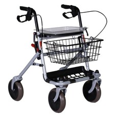 Deambulatore pieghevole 4 ruote Rollator Grigio altezza regolabile Termigea