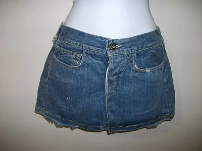 Loomstate 100% Organiz Cotton 5 Pocket Denim Mini Skirt Sz 27 NWT $220 Foto 1 de 4
