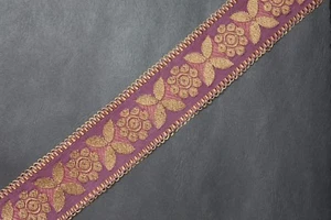 Nastro JASDEE vintage bordo jacquard larghezza 2" pollici stile floreale A1286 - Foto 1 di 8