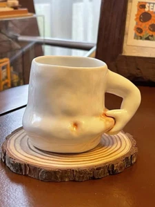 Hand-Crafted Ceramic 14OZ Fat Belly Mug | Coffee Mug with Arm Handle | Fat Mug - Picture 1 of 12