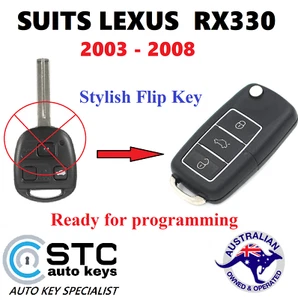SUITS LEXUS RX330 RX 330 CAR REMOTE FLIP KEY FOB 2003 2004 2005 2006 2007 2008  - Imagen 1 de 12