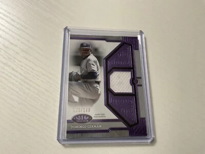 2024 Topps Tier One Relics Purple Foil Domingo German GAME-USED JERSEY 133/149 - Image 1 of 2