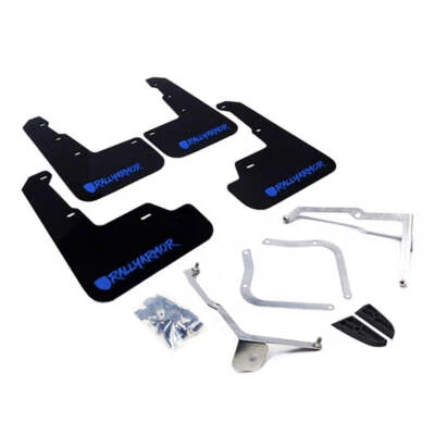 Rally Armor FITS 15-21 Subaru WRX &amp; STI aba de lama preta azul registro de fonte alterado - Imagem 1 de 4