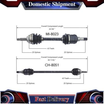 Front CV Axle Drive Shaft Joint For Dodge Avenger 1995 1996 1997 1998 1999 - Image 1 of 3