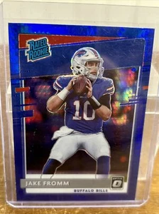 2020 Panini Donruss Optic #155 - Jake Fromm Rated Rookie Blue Hyper Prizm Bills - Picture 1 of 2