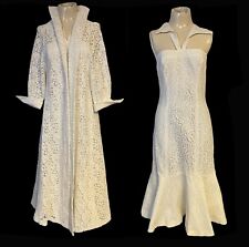 VINTAGE 1940's / 1950'S  FREDERICK'S OF HOLLYWOOD ALL LACE HALTER DRESS & COAT