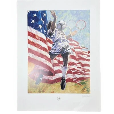 1996 America's Team Olympics por Aldo Luongo edição limitada litografia ASSINADA - Imagem 1 de 4