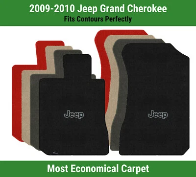 Alfombrillas delanteras Lloyd Velourtex para Jeep Grand Cherokee '09-10 con Jeep negro sobre plateado Foto 1 de 4