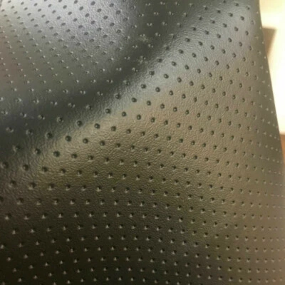 Vinyl PU Leather Fabric Quilted Perforated Sponge Material Car Seat DIY Decors - Image 1 of 4