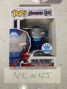 Funko Pop! Avengers Endgame Metallic IRON PATRIOT #868 Funko Shop Exclusive - Picture 1 of 4