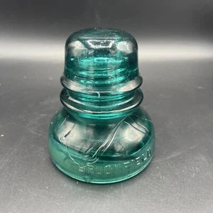 Brookfield Glass Insulator. Aqua Green Blue. Good condition - Picture 1 of 3