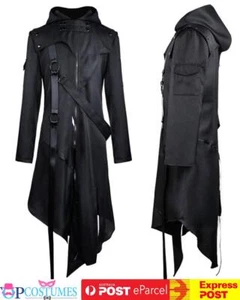 Mens Steampunk Medieval Assassin Knight Victorian Costume Gothic Costume - Picture 1 of 10