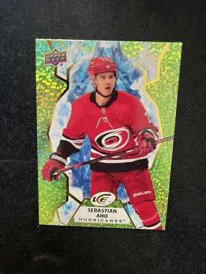 21-22 UD ICE Hockey Green Parallel 71 Sebastian Aho - Image 1 of 2
