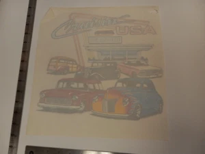 De colección (plancha bootleg original -encendido / transferencia de calor) Cruisin' EE. UU. HOT RODS - Imagen 1 de 1