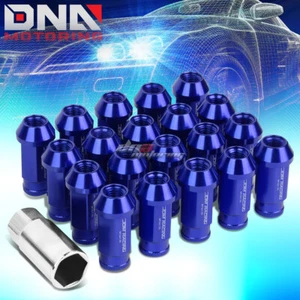20 PCS T-6061 ALUMINUM BLUE M12x1.5 OPEN END WHEEL/RIM LUG NUTS KEY KIT - Picture 1 of 5