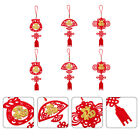  6 pièces pendentif caractère feutre rouge année décoration de fête ornement feng shui chinois