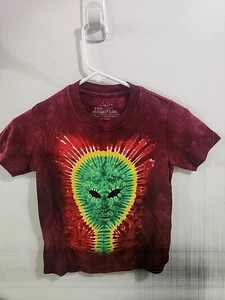 ALIEN FACE Tie-Dye T-Shirt THE MOUNTAIN Jungen Gr. S - Bild 1 von 3