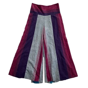 Boho Baumwolle Webhose weites Bein lila Free Size Hippie Harem Palazzo Lagenlook - Bild 1 von 12