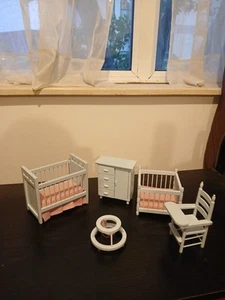 Dolls House Nursery Furniture For Baby Scale 1:6 - Picture 1 of 6