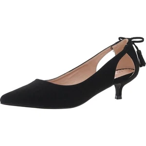 Journee Collection Womens Black Tassel Microfiber Pumps 7 Medium (B,M) BHFO 7761 - Picture 1 of 3