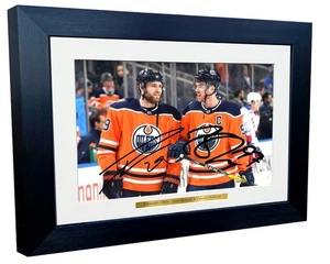 Connor McDavid Leon Draisaitl Edmonton Oilers NHL handsigniertes signed Foto Geschenk6 - Bild 1 von 2