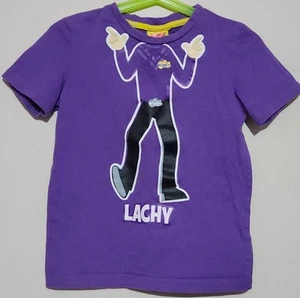 The Wiggles Lachy Tshirt Purple Wiggle Kids Size 4 - Picture 1 of 10