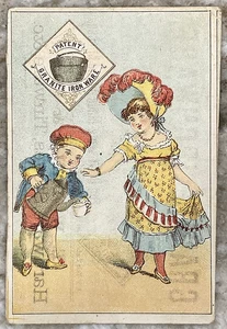 GRANITE IROWARE E.W. Daily Co. Oconomowoc Wisconsin Victorian Trade Card B999 - Picture 1 of 3