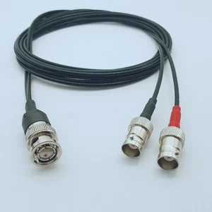 Twinax TWBNC 1x Plug to Y Splitter 2x Standard BNC Jack Test 1~10FT RG316 Cable - Picture 1 of 3