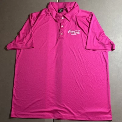 Coca-Cola пряный розовый рубашка-поло короткий рукав размер 2 X / 2XL / XXL сделано в США - Изображение 1 из 4