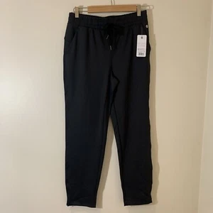 Apana Womens Commuter Pant Small Black Capsule Athleisure Workout Stretch - Picture 1 of 11