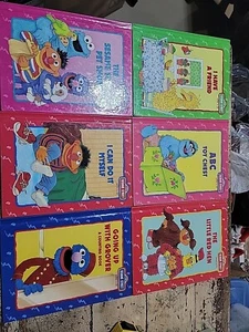 Sesame Street Book Club Lot of 6 Vintage Classic Books Big Bird Oscar Excellent - Picture 1 of 7