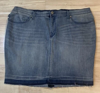 Nueva minifalda vaquera azul elástica Rock & Republic para mujer talla grande 22W Foto 1 de 4