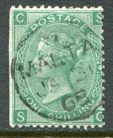 GB used in Malta 1867-83 1s SG Z.79 plate 4 (cat. £32) straight edge Cover