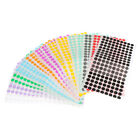  18 Sheets Colorful Round Stickers Paper Circle Dot Self- Adhesive Coloring