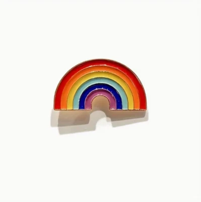 Bunter Regenbogen Pin Anstecker Brosche 3,1 x 1,8cm - Bild 1 von 3