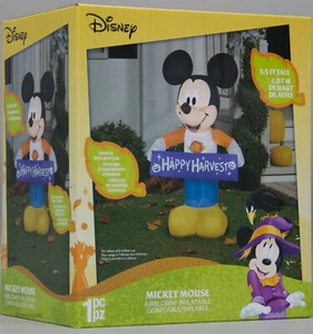 Disney 3.5 ft Mickey Mouse Fall Happy Harvest Airblown Inflatable NIB - Picture 1 of 2