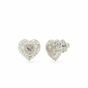 NEW IN BOX WITH TAGS Kate Spade Something Sparkly Pave Heart Stud Earrings - Picture 1 of 3