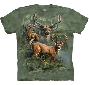 Camisa Deer Stag Collage Cola Blanca Astas Bosque Alce Buck La Montaña S-5X - Imagen 1 de 5