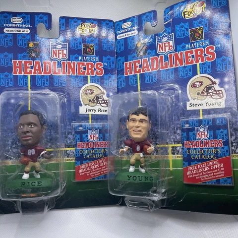 1996 NFL Headliners Football Steve Young And Jerry Rice 49ers, both figures Cover