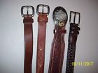 9 BELTS, LEATHER, THE LIMITED, VAL-A COWHIDE, DOCKERS, CLAIBORNE, RALPH LAUREN +