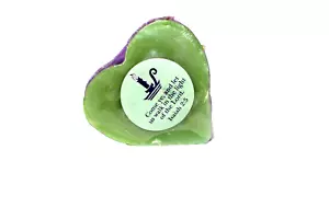 FLOATING green HEART SHAPED 1.25" tall x 3" CANDLE w/Isaiah 2:5 quote (FOX) - Picture 1 of 2