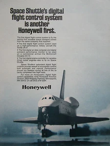 12/1977 PUB HONEYWELL DIGITAL FLIGHT CONTROL SYSTEM SPACE SHUTTLE ORIGINAL AD - Foto 1 di 1