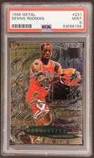 1996 Metal Dennis Rodman #231   PSA 9   Chicago Bulls